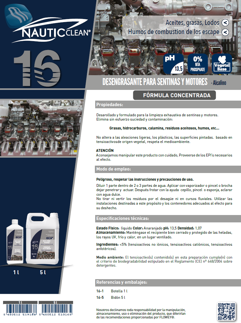 16- DESENGRASANTE SENTINA Y MOTOR ESPREY 750ML
